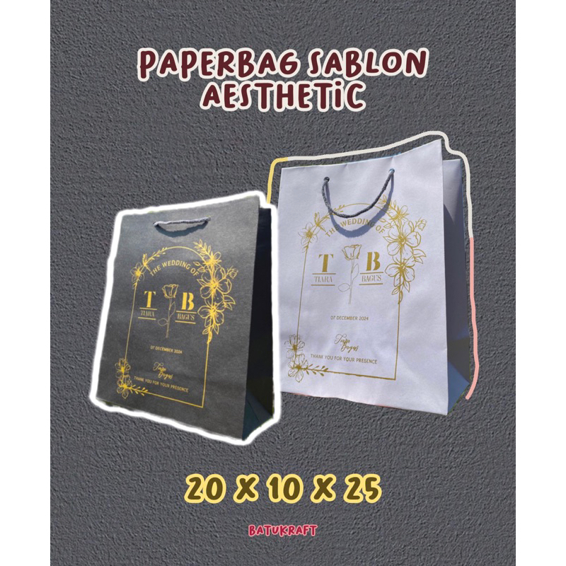 

PAPERBAG SABLON CUSTOME AESTHETIC / UK 20x10x25 cm