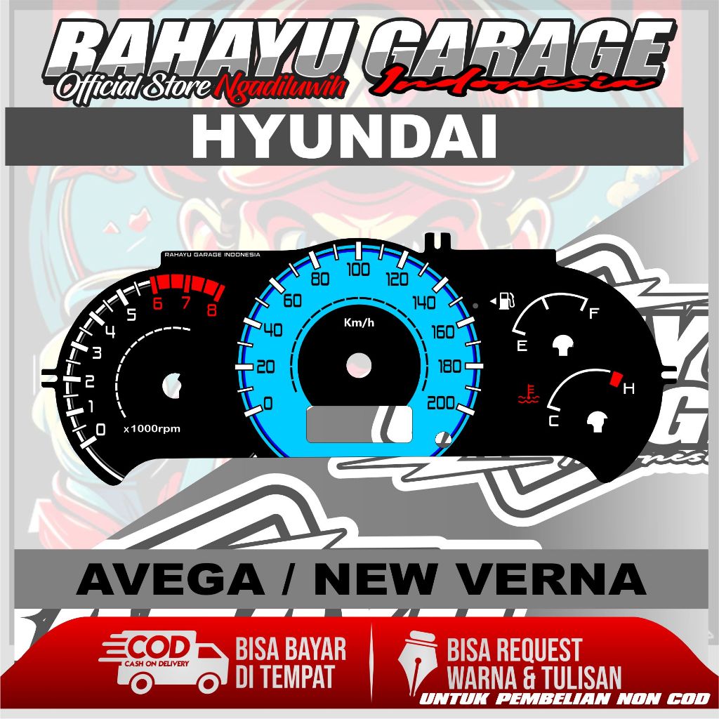PAPAN SPEEDOMETER CUSTOM HYUNDAI AVEGA DAN NEW VERNA