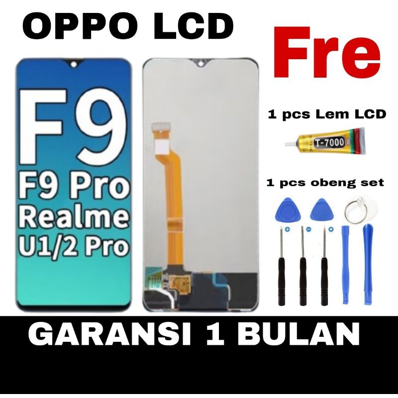 ( ORIGINAL 100% ) LCD OPPO F9 / F9 PRO / REALME U1 / REALME 2 PRO FULSET ORIGINAL LAYAR HP TOUCHSCRE