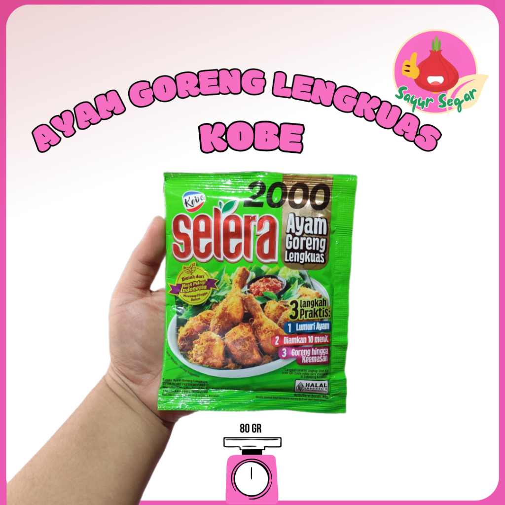 

Sayur Segar - Kobe Ayam Goreng Lengkuas 80 gr / Fried Chicken Spices