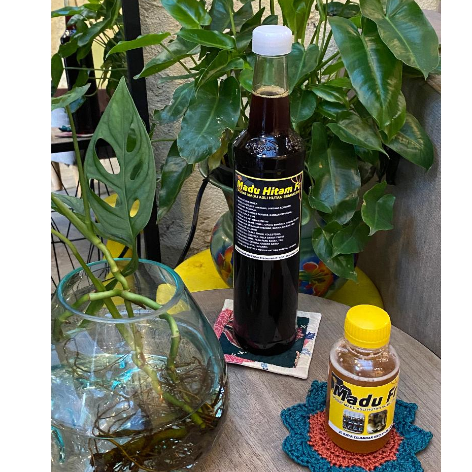 

MaduFr [BUNDLE] - Madu Hitam [450ML]+Madu Kuning [140ML] Original Asli 100% Madu Khas Hutan1 Sumatra