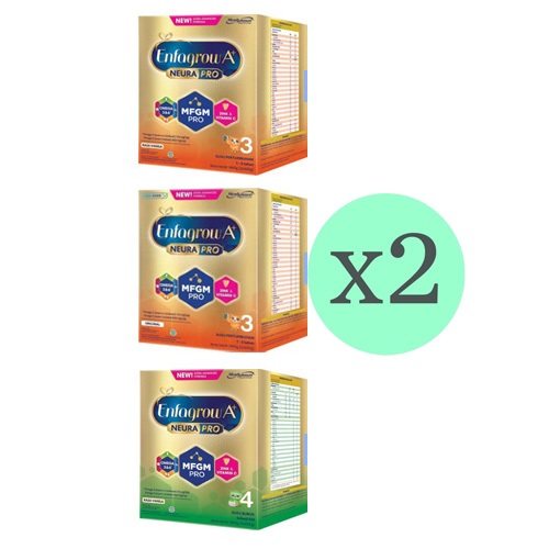 

ENFAGROW A+3 A+4 PAKET 2 KOTAK VANILA ORIGINAL 1800GR SSKD