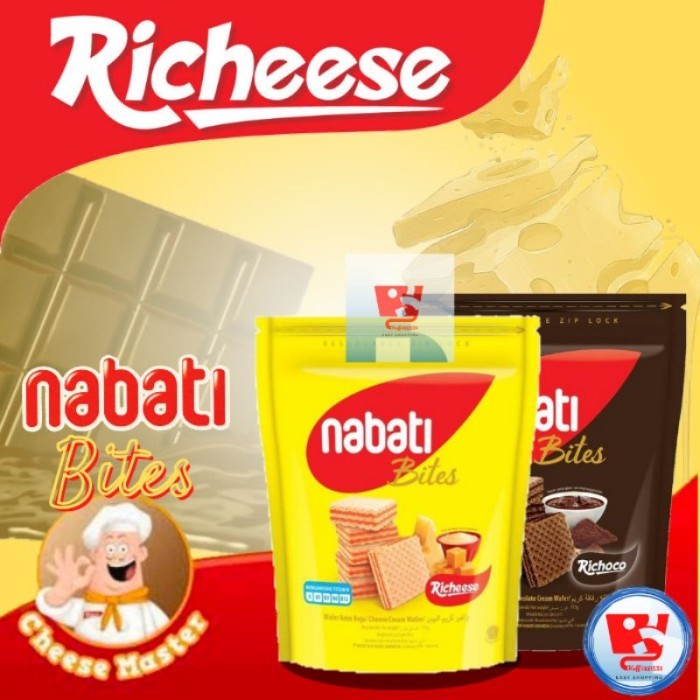 

Nabati Wafer Bites 115 gr - Kemasan Ziplock Praktis Untuk Bepergian - Wafer Renyah Rasa Coklat - Keju