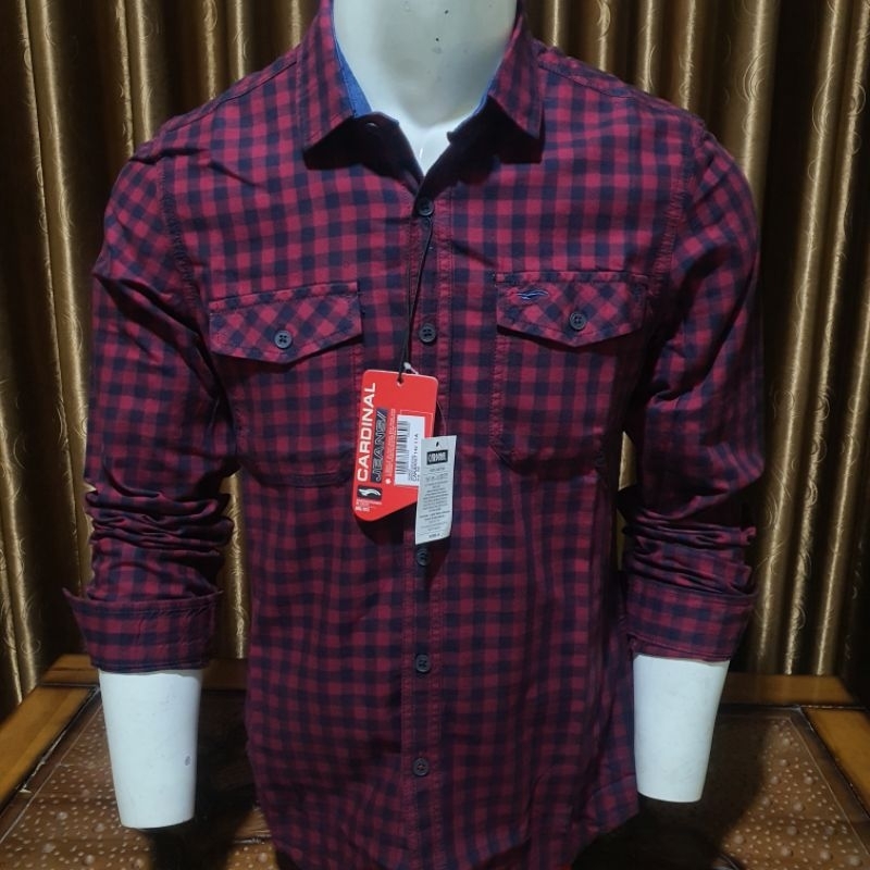 Kemeja Pria Cardinal Jeans slimfit