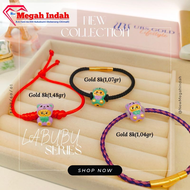 gelang Pandora gelang tali labubu anak dan dewasa