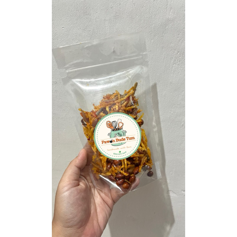 

Kering Kentang Teri Kacang Balado Pawon Bude Tum 100gr