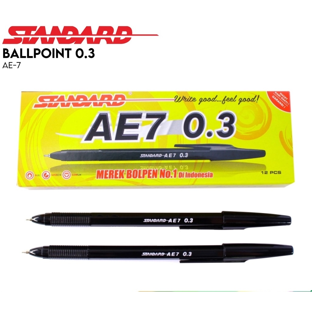 

PULPEN PEN PENA BALLPOINT STANDARD AE7 0.3 MM