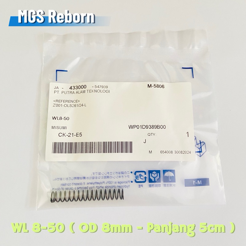 Per misumi bulat WL 8-50 Od 8mm - panjang 5cm Per valve misumi original