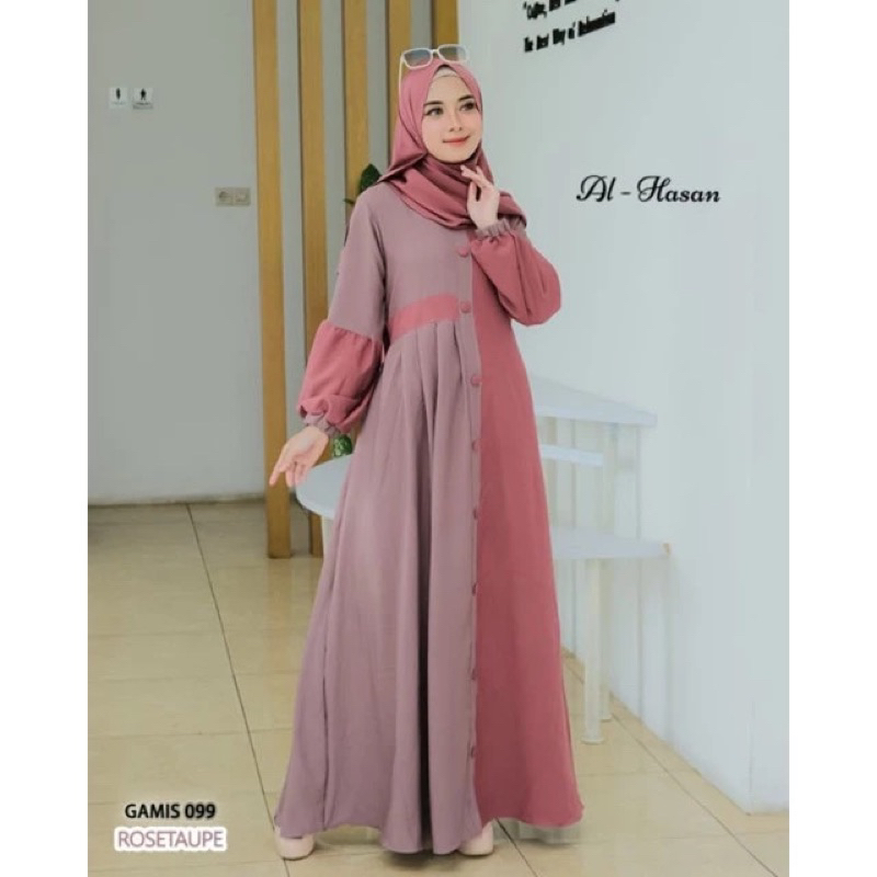 SALE GAMIS SET PASMINA ITY CREPE PREMIUM ORI ALHASAN