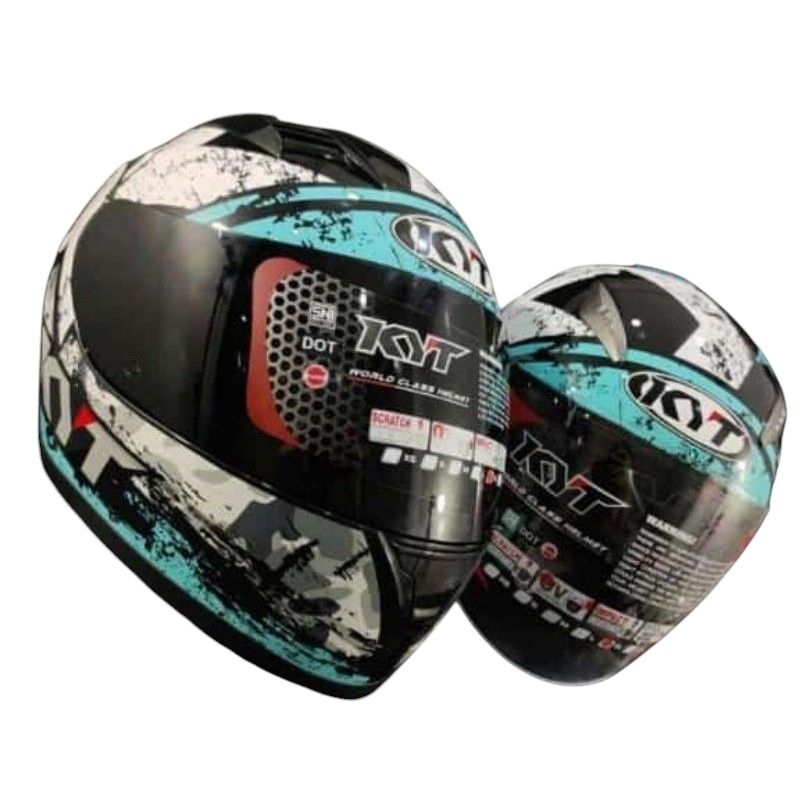 COD Helm Couple KYT R10 Seri #3 + KYT Galaxy Aqua Blue Original