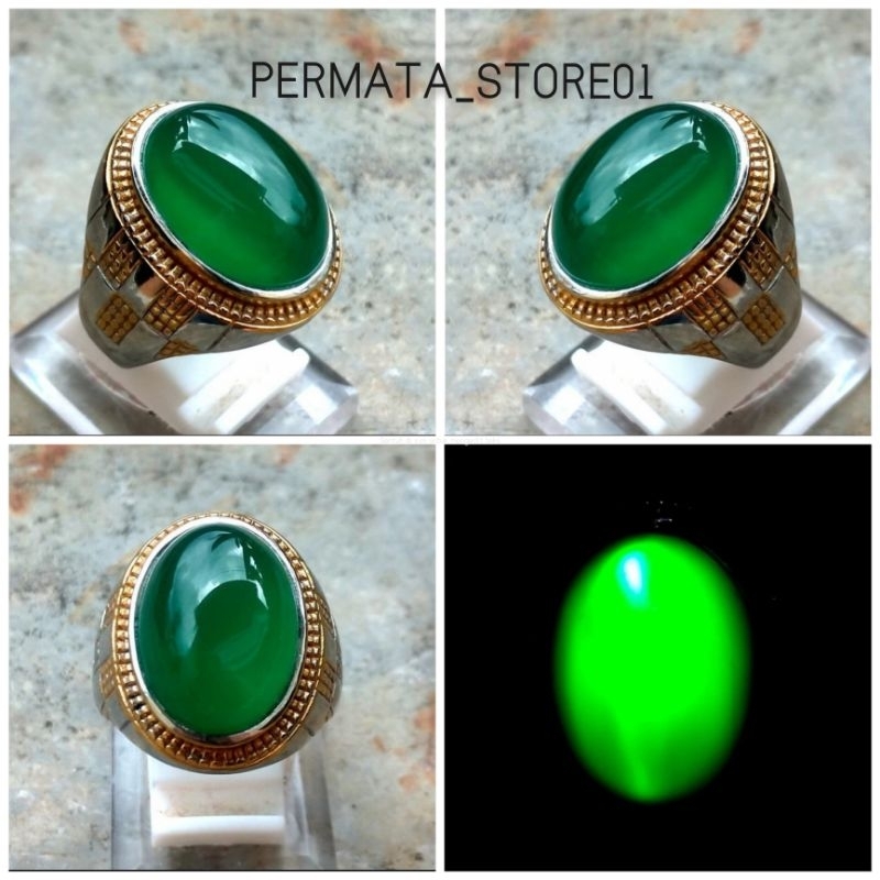 CINCIN BATU AKIK NATURAL IJO GARUT RING TANAM TOP QUALITY