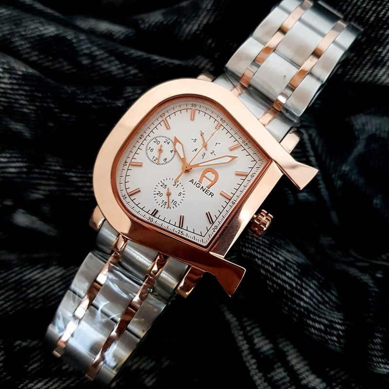 Jam Tangan Aigner A48618 35mm Stainless Steel Original Bm Replace Box