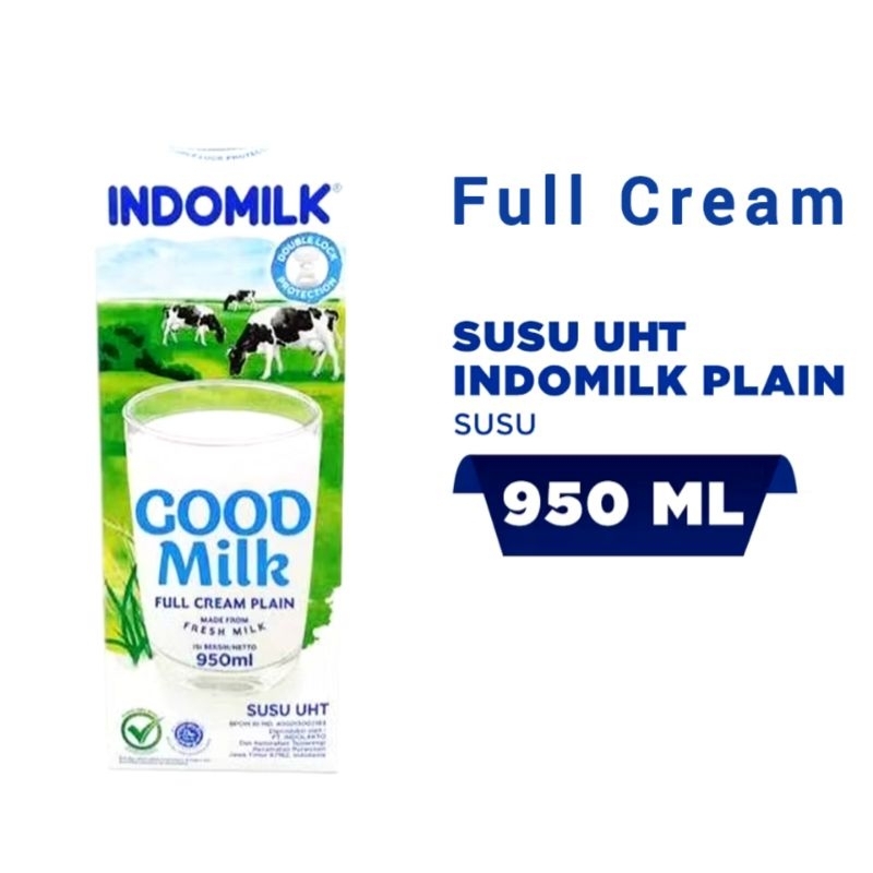

Susu UHT Indomilk Full Cream Plain 950ml