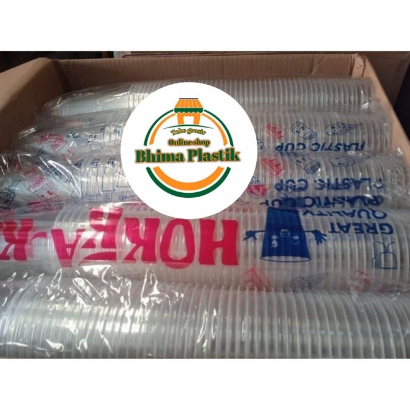

[1 Dus/1000 pcs] Hokaku Cup 22 oz Standar 8gram /Gelas Plastik Kopi Gelas Plastik Tahan Panas / Gelas Plastik Anti Bocor / Gelas Plastik Tebal / Gelas Plastik Es Teh
