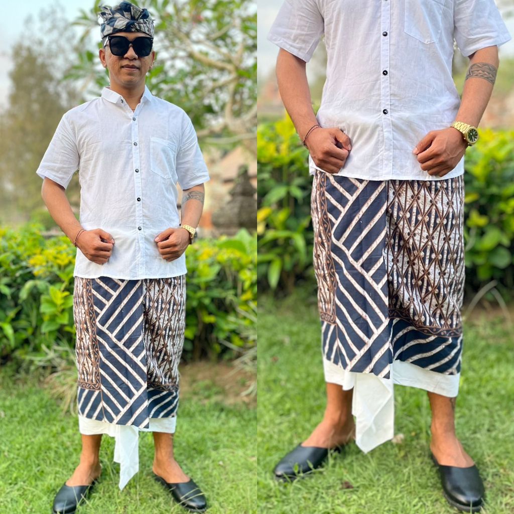 SET SAPUT UDENG BATIK INDIGO PRIA | SET SAPUT UDENG MURAH | SAPUT UDENG BALI