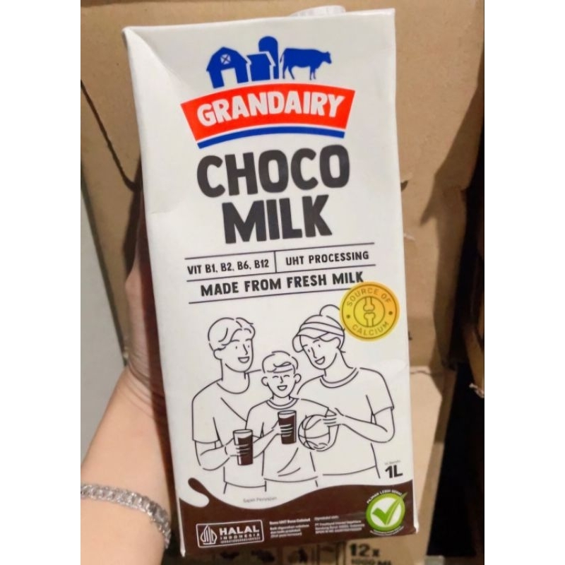 

Grandairy Susu UHT Full Cream & Cokelat Kemasan 1L Susu Full Cream 1 Liter