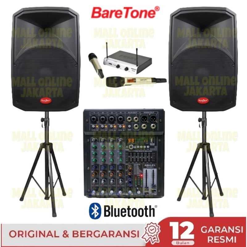 Paket karaoke set Baretone 12 inch Sound system outdoor Max 12Ma Bluetooth