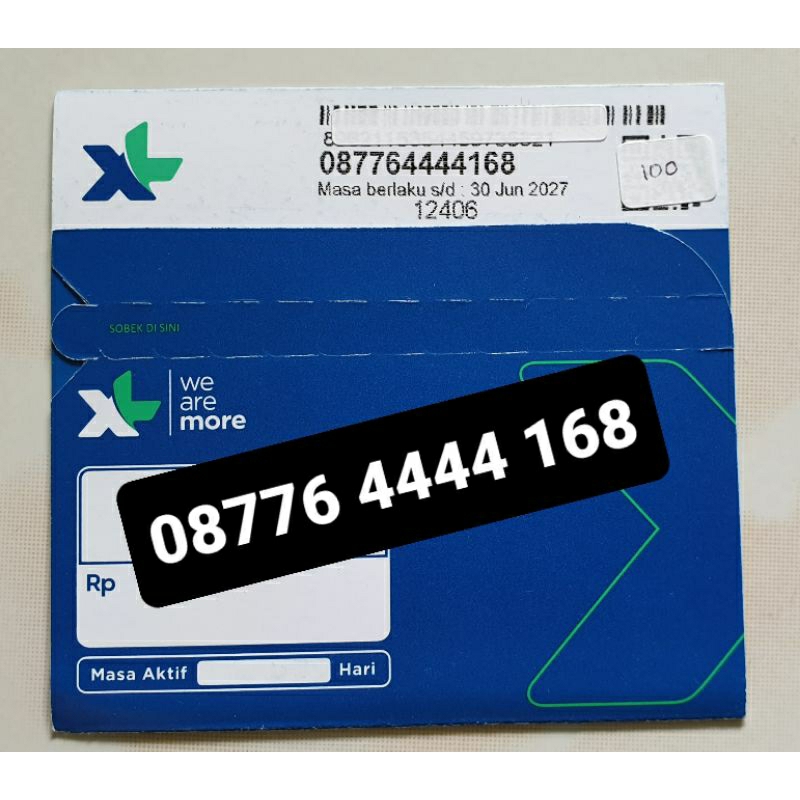 Nomor Cantik XL seri kwartet 168