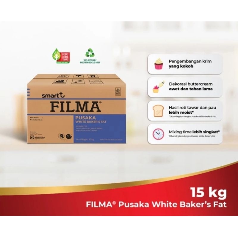 

Mentega Putih Filma Pusaka White Fat Shortening / Lemak Reroti Serbaguna Karton 15kg READY