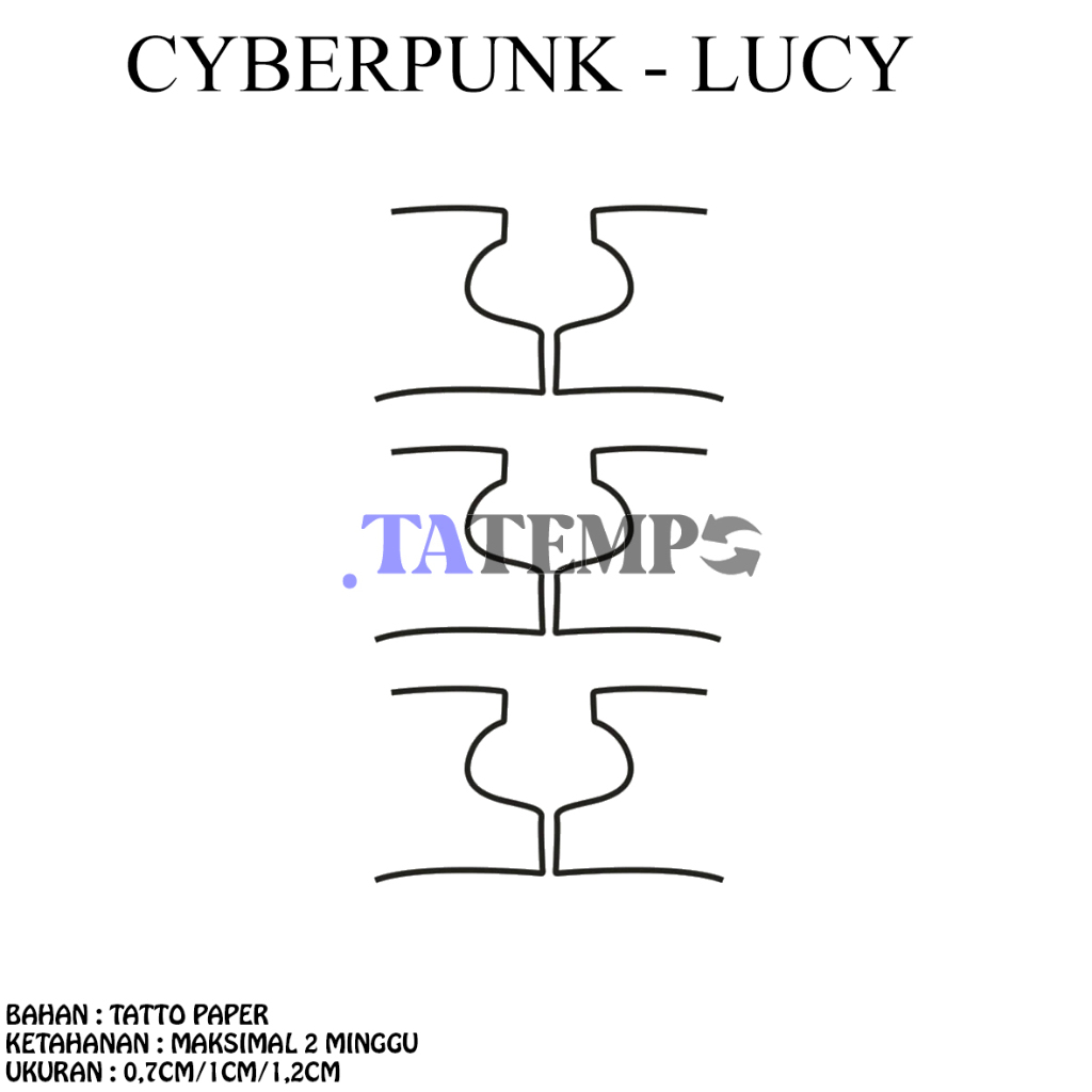 TATEMPO tato temporer - CYBERPUNK LUCY COSPLAY