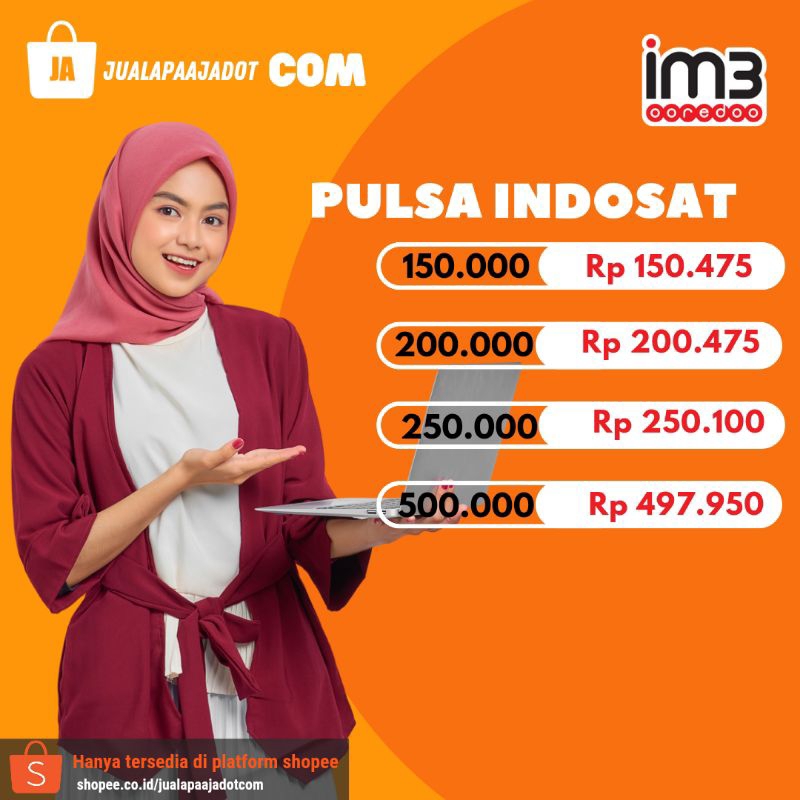 [TERMURAH] PULSA INDOSAT - [150-500K] Proses cepat tanpa nunggu lama 5-10 menit