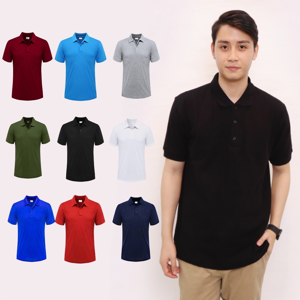 liso wear Katun Kaos kerah pria seragam polos polo shirt lengan pendek