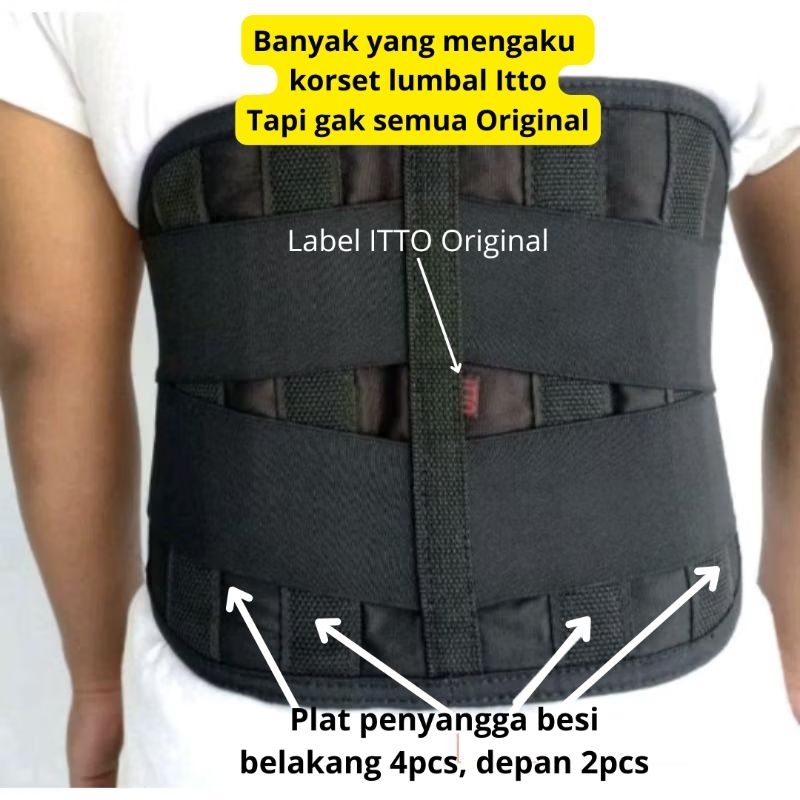 Korset lumbal itto korset kesehatan tulang belakang untuk hnp lbp penjepitan syaraf sakit pinggang k