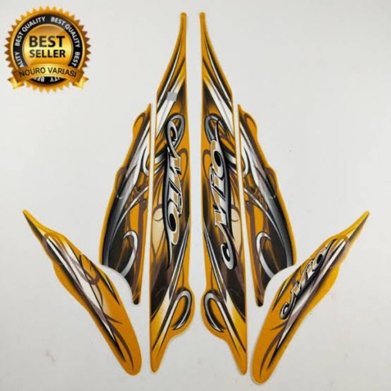 Striping List Body Yamaha Mio Smile Gold Hitam/Stiker Mio Smile Gold Hitam