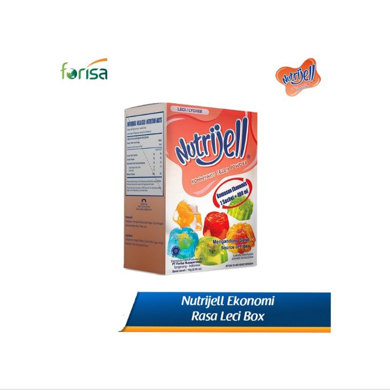 

Nutrijell Jeli Serbuk Instan - Rasa Leci (1 box/12 sachet)