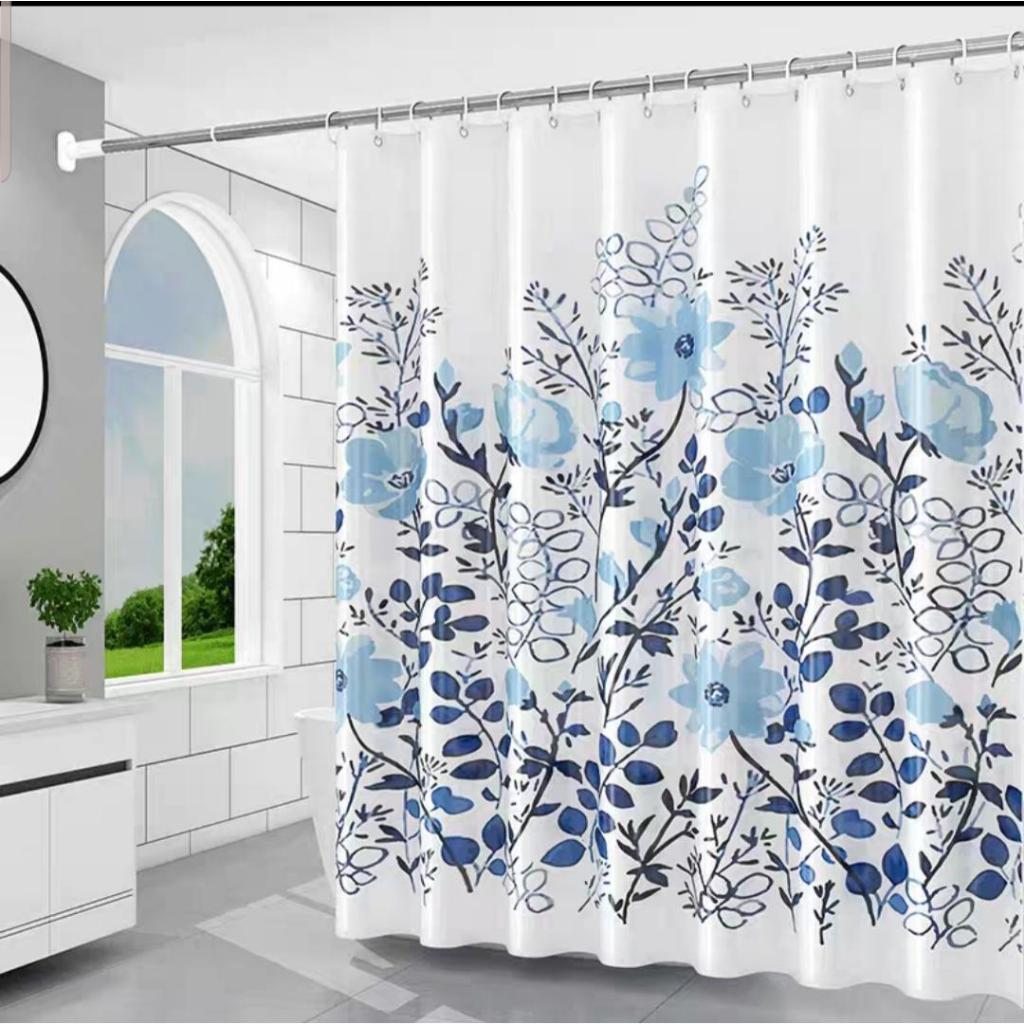 Tirai Kamar Mandi Anti Air Bahan PEVA / Tirai Shower 200x200cm