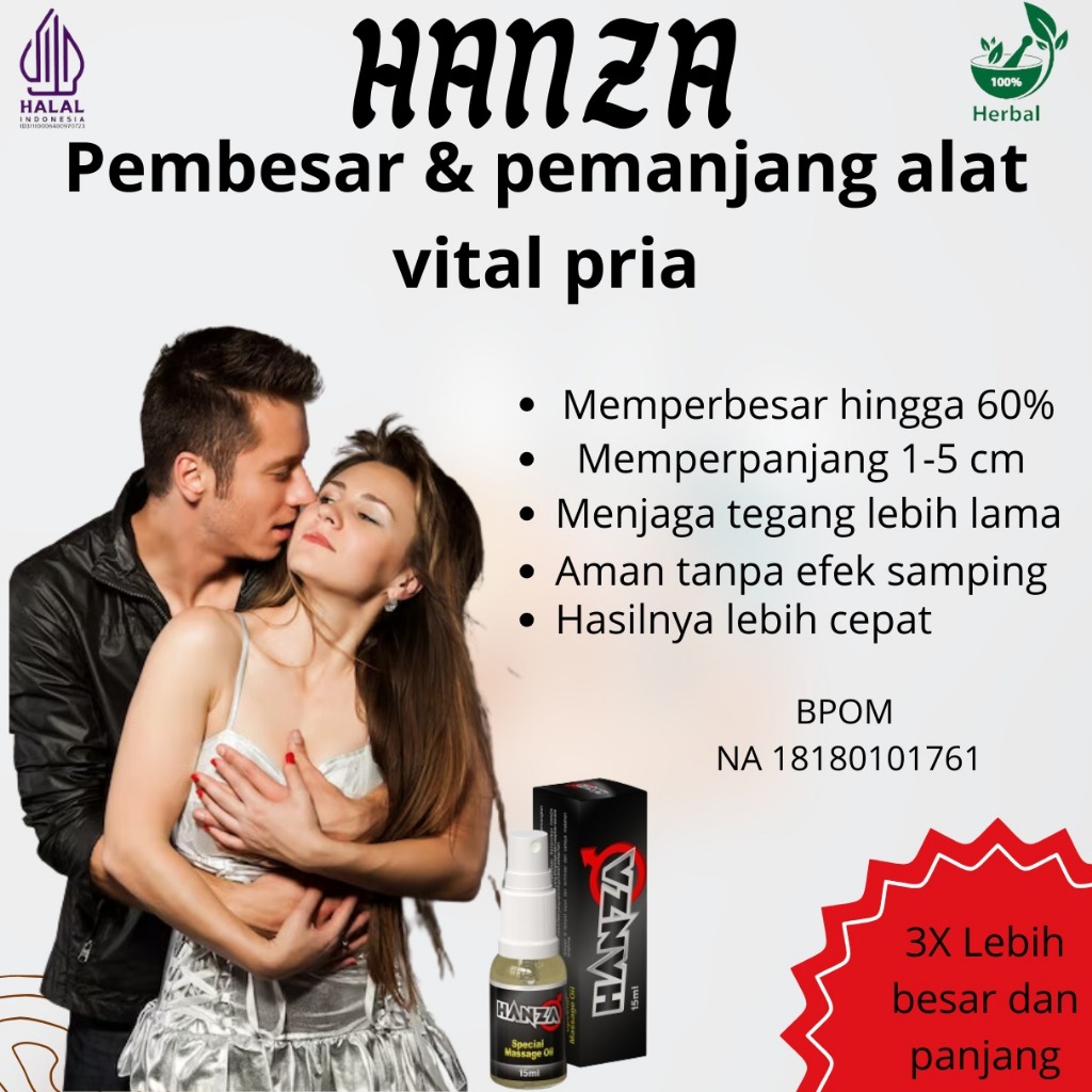 HANZA Spray PembesarMr.P Permanen Original 100% Paling Ampuh dan Cepat Sudah BPOM