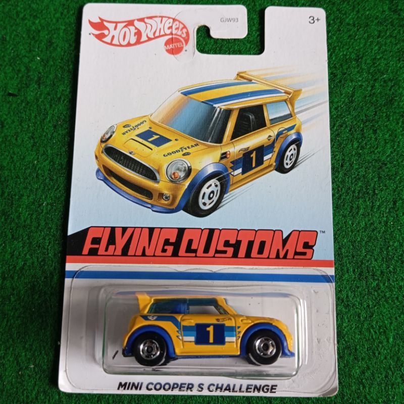 Hot wheels hotwheels flying customs mini Cooper S challenge kuning yellow Morris