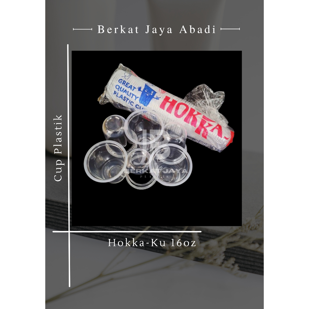 (1slop) Gelas Oval, Cup Oval Hokkaku 14&16oz