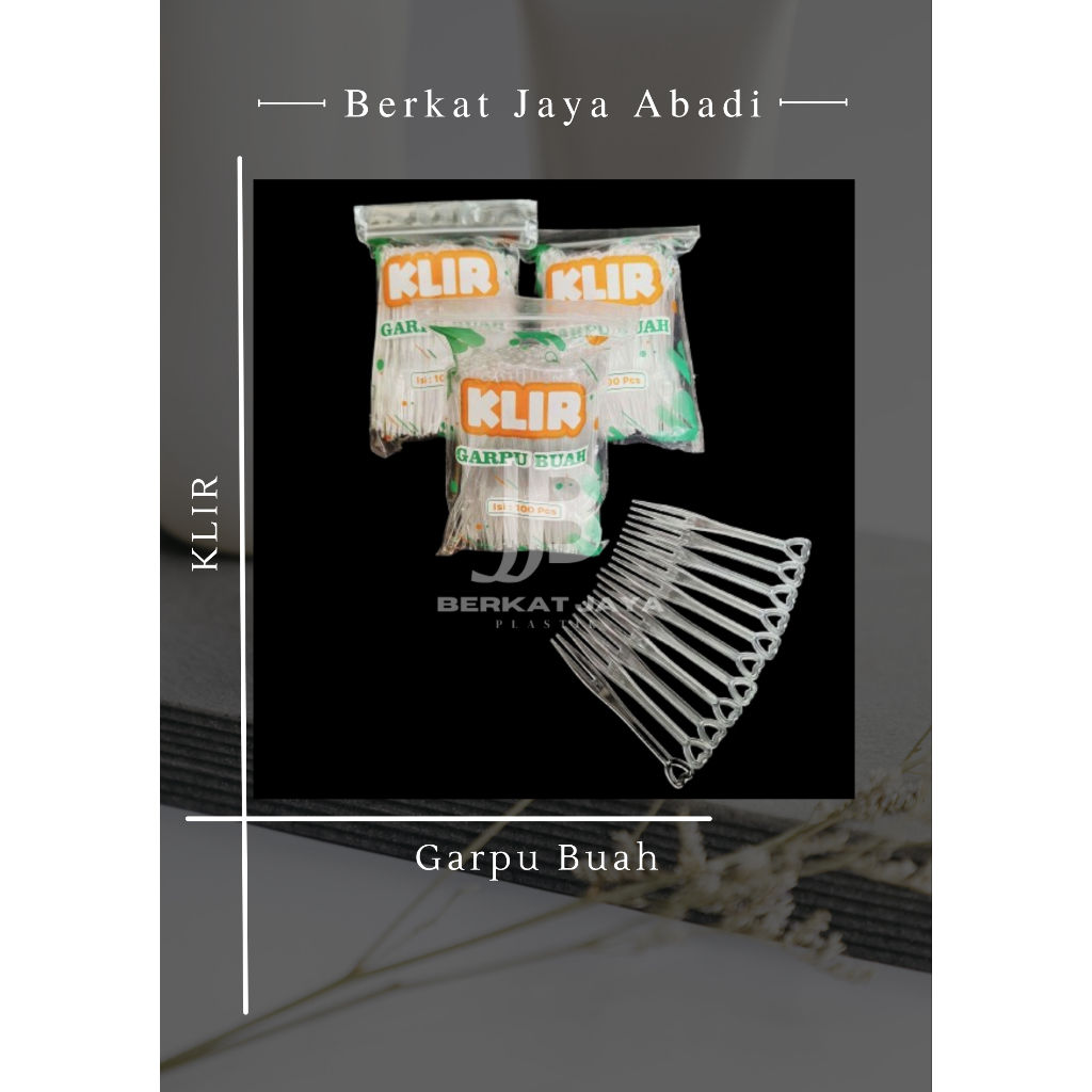 Garpu Buah Klir / Garpu Kue / Garpu plastik Bening