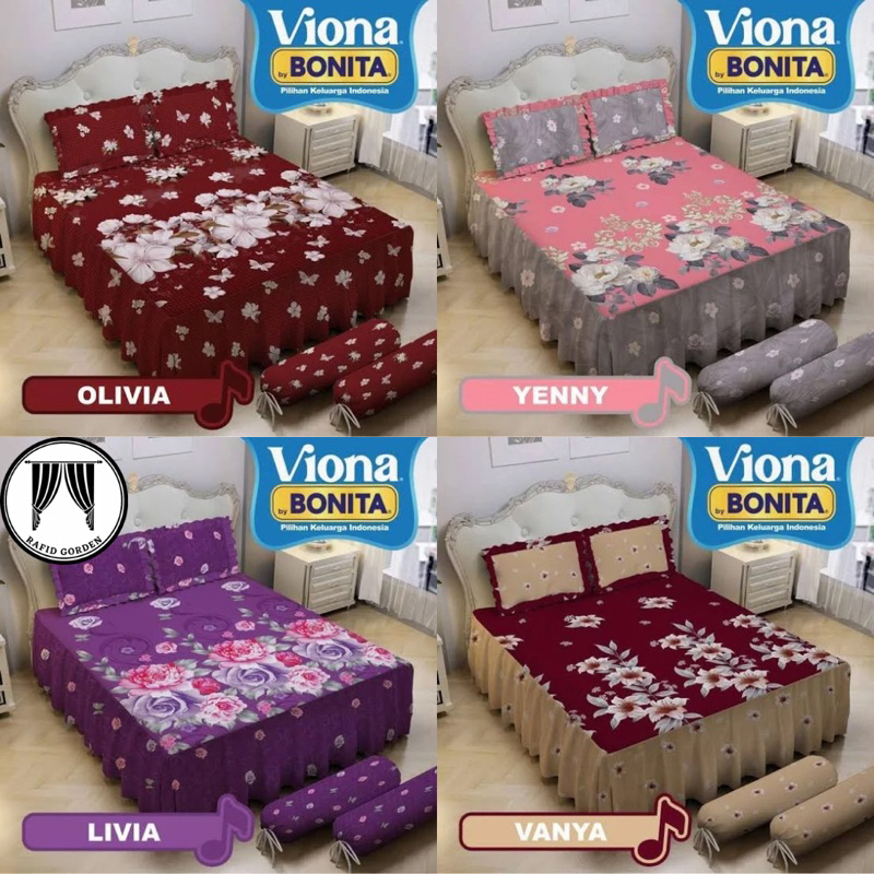 Sprei rumbai viona by bonita ukuran king size 180x200