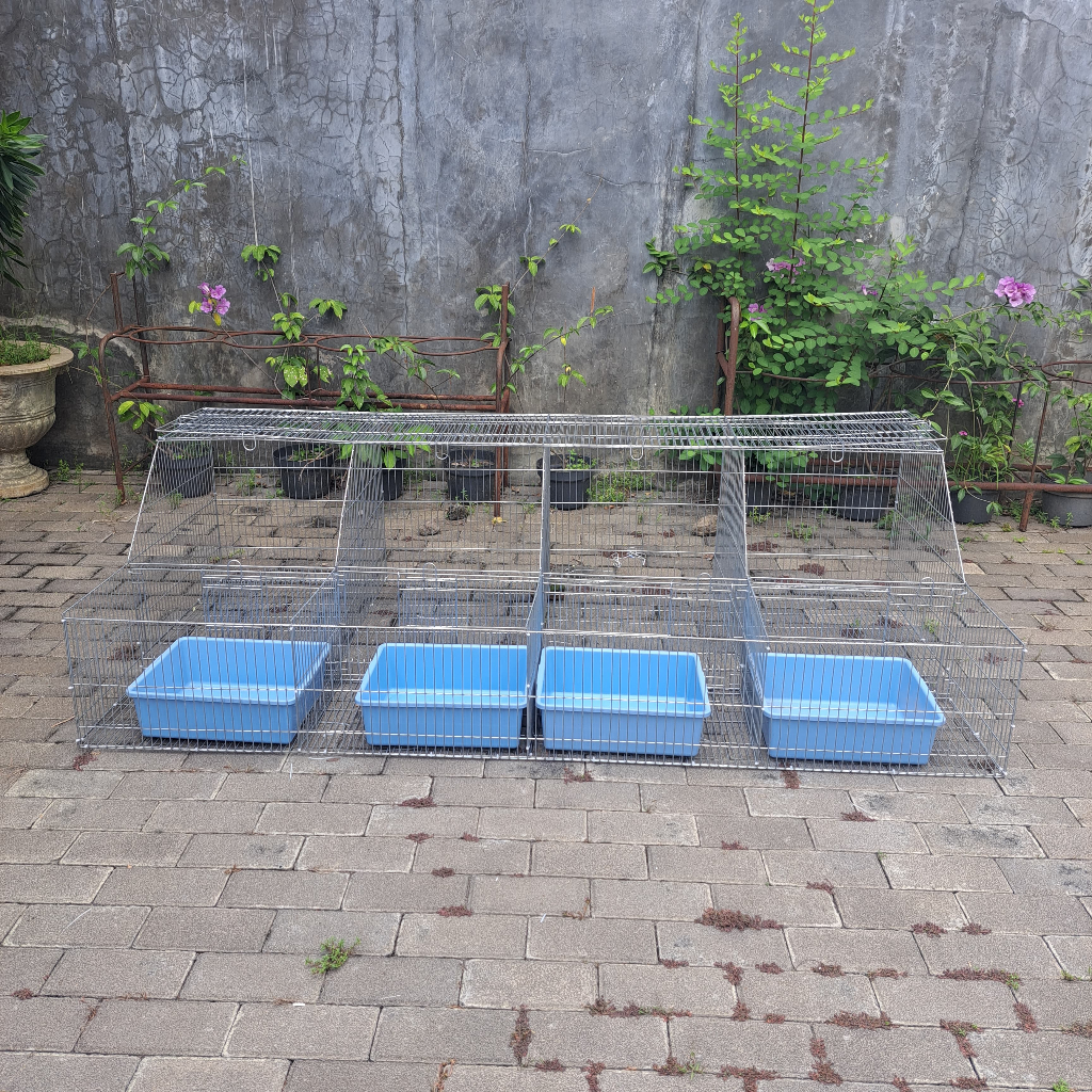 Kandang Kelinci Galvanis Nestbox 200x90x40cm 4 plong