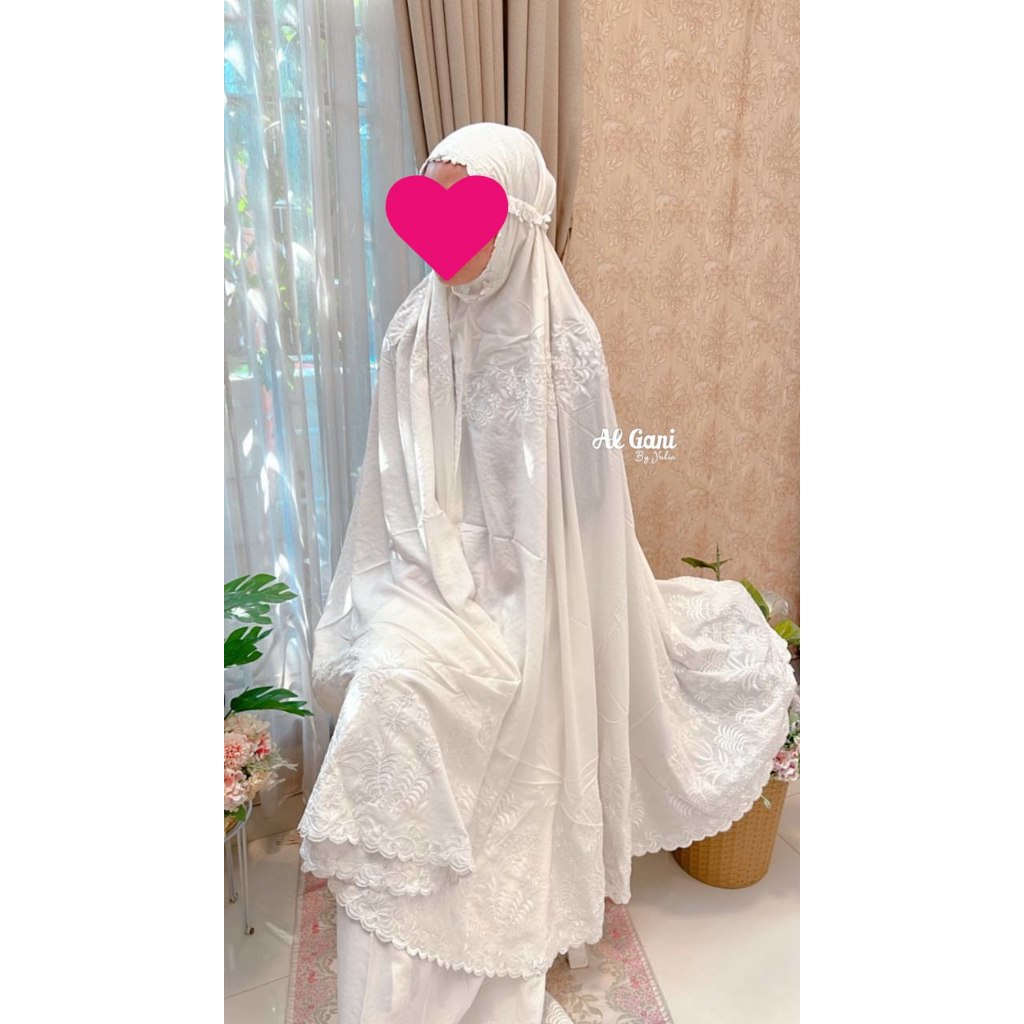 Mukena AGANI Set Sajadah spesial kado hari raya terbaru cantik Mukena Katun Sutra Border Handmade Se
