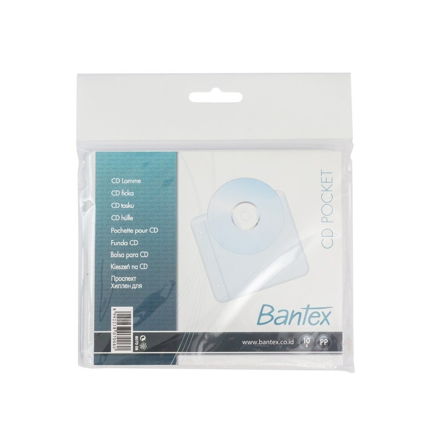 

Bantex Refill CD Pocket 10 Sheets (2 holes) / Kantong Tempat Kaset CD DVD