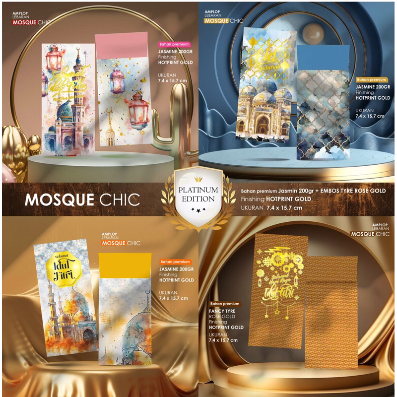 

AMPLOP LEBARAN PLATINUM EDITION (ISI 40 PCS) | BAHAN PREMIUM JASMINE | ISI 4 DESAIN SESUAI TEMA