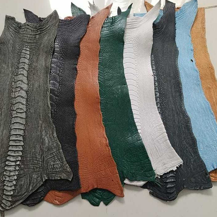 Ostrich leg Leather (Kulit kaki burung unta) Premium Finished