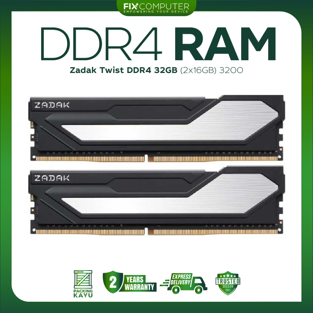 RamDDR4 32GB Zadak Twist  (2x16GB) 3200mhz