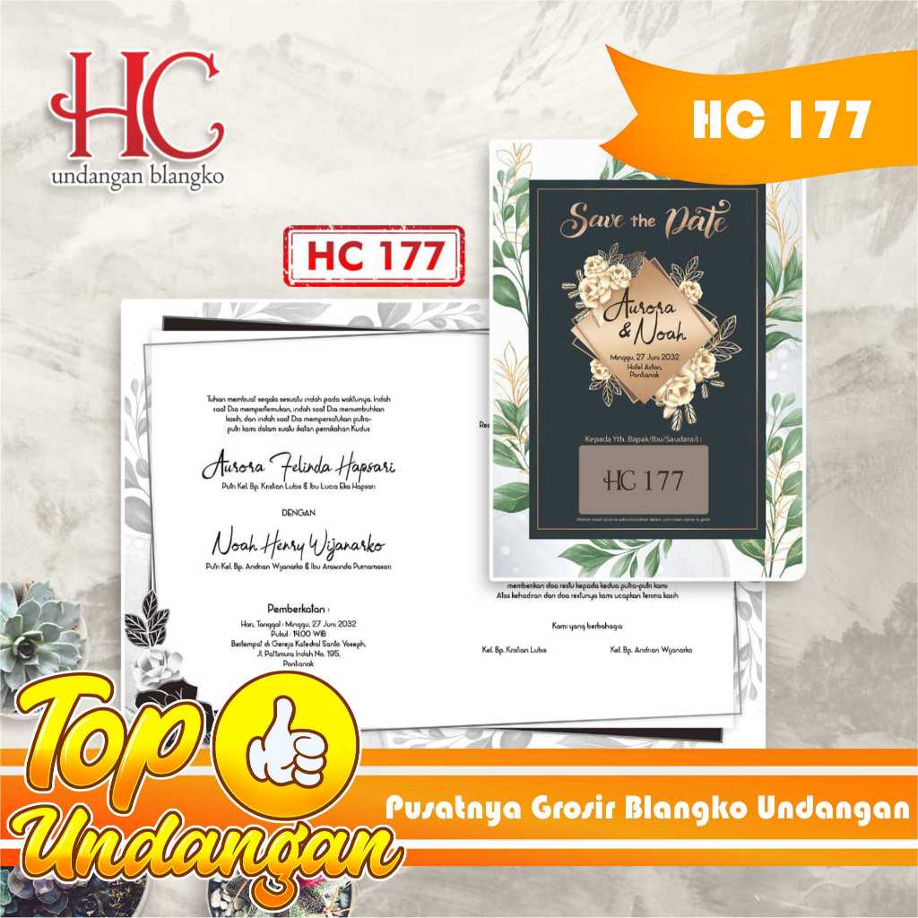 Blangko Undangan HC 177 Langsung dari produsen Terbaru