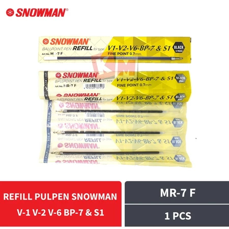 

Refill Isi Tinta Pulpen Pena Snowman MR-7 F V1,V2,V6,BP-7,S1 Hitam 0.7 mm