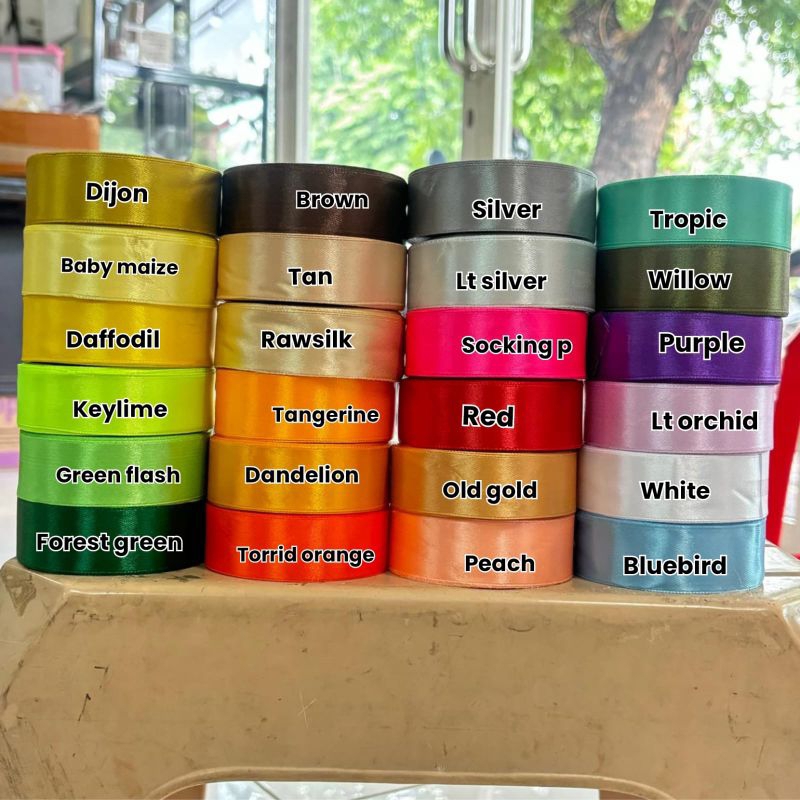 

PITA SATIN 1 INCH/ PITA SATIN LOKAL/ PITA KADO GIFT BOUQUET BUNGA/