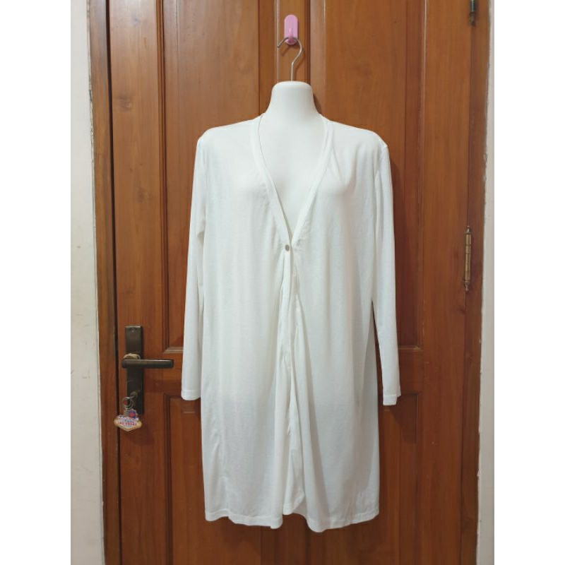 CARDIGAN PUTIH LENGAN PANJANG
