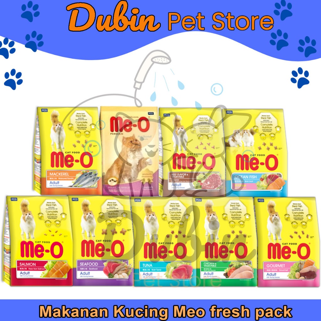 Makanan kucing meo 1.1kg & 1.2kg Fresh Pack - Meo Kitten 1 kg - Meo Persian - Meo Salmon -Meo Beef -