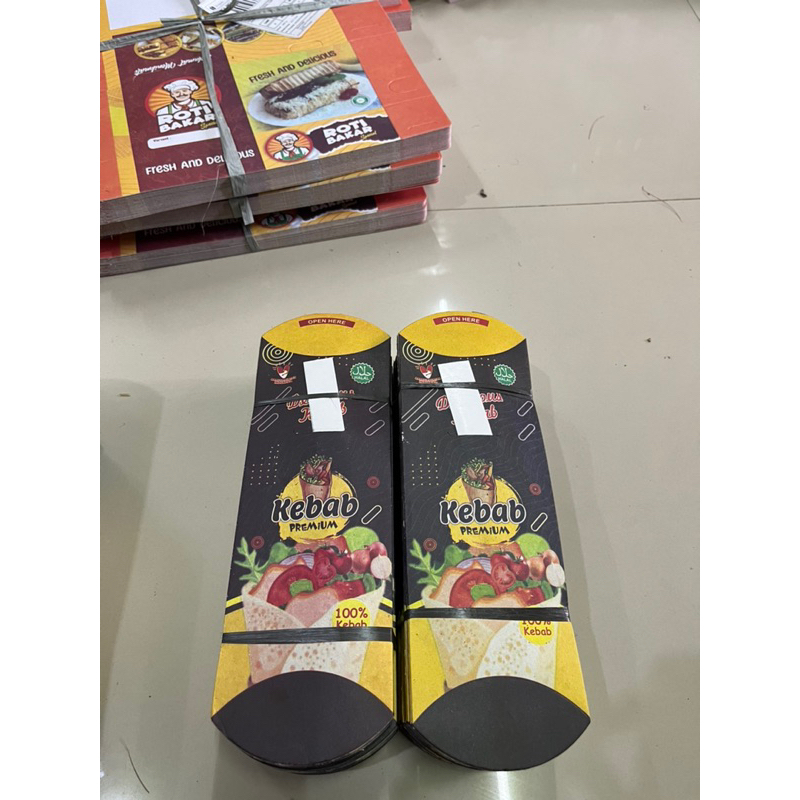 

100pcs kertas kebab kecil/kemasan kebab/wadah dus kebab