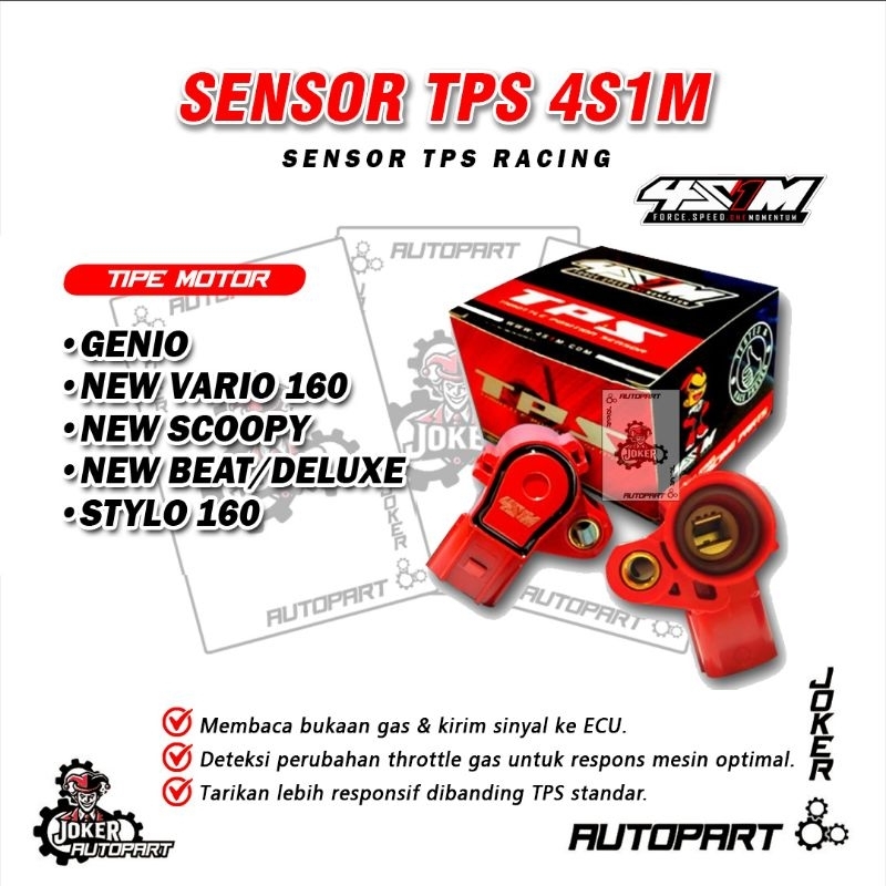 TPS Sensor 4S1M Vario 160 Beat Deluxe New Scoopy ESP Prestige Genio LED Sensor TPS Racing Series