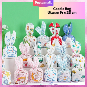 

Goodie bag kantong kado pembungkusan plastik ulangtahun snack kerupuk permen happy birthday