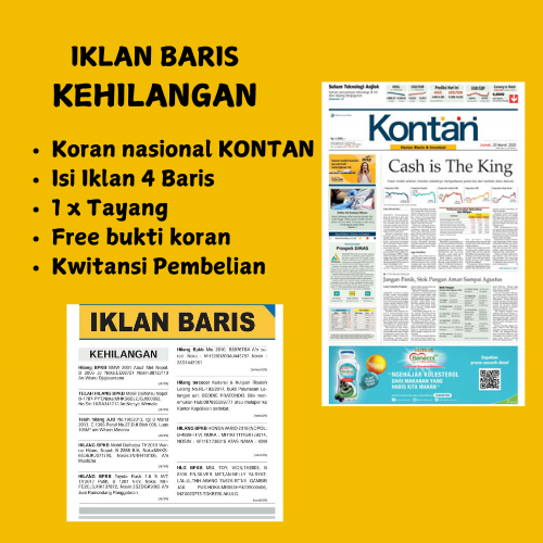 IKLAN KORAN NASIONAL KEHILANGAN BPKB